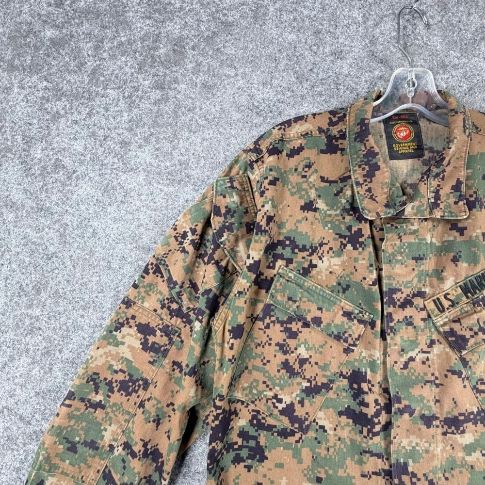 USMC MCCUU Woodland MARPAT Camo Digital Combat Uniform Blouse Jacket Small Reg